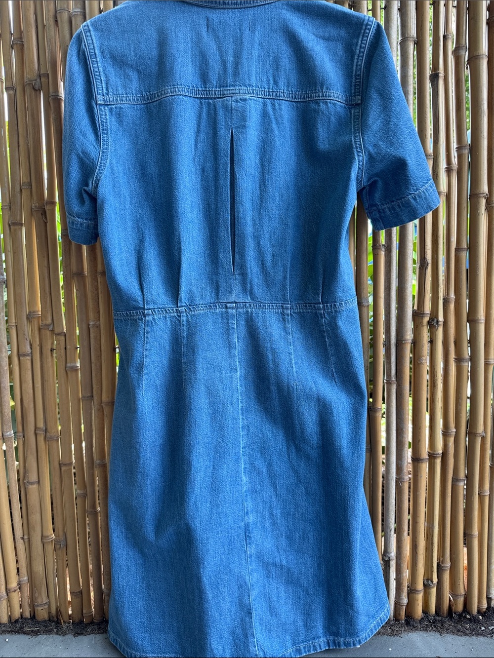 Madewell Blue Denim Button-Front Dress with Tie Waist - Picture 5 of 7